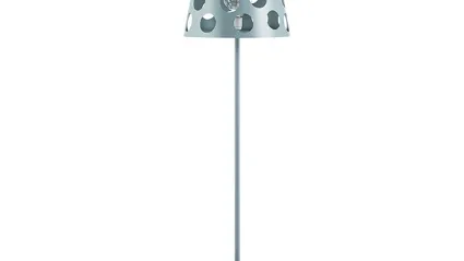 Lampada con diffusore in metallo e base in cemento Bolle terra di Midj
