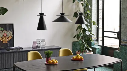 Lampada con paralume in metallo Japan L M S Sospensione di Midj