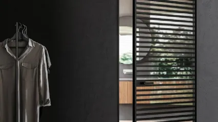 Porta battente per interni in vetro e alluminio Line di ADL