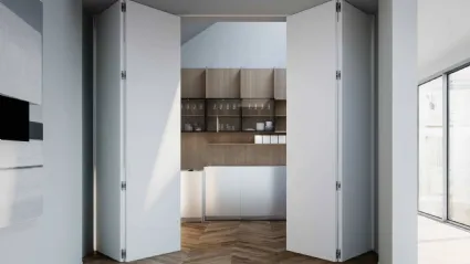 Porta per interni Tesa Libro in legno laccato bianco di ADL