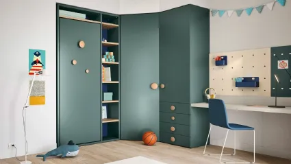 Cameretta componibile Kids space 28 in melaminico di Nidi