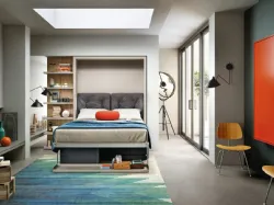 Letto a scomparsa trasformabile Living 07 Oslo di Clei