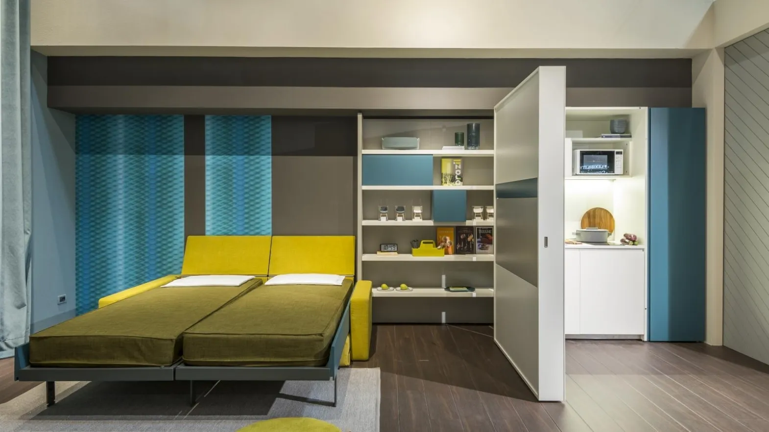 Letto a scomparsa aperto Living 21 Ella e Louise Clei