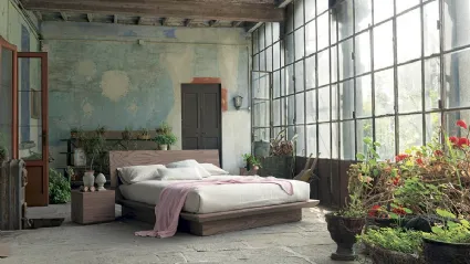Letto in legno Quarantacinque con box contenitore di Fimar