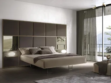 Letto Scacco Configurazione Boiserie a 3 file di pannelli di Duomo Design