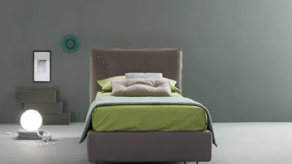 Letto moderno in tessuto con testiera Snap di Bside