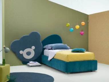 Letto singolo in tessuto per bambini Ted di Bside