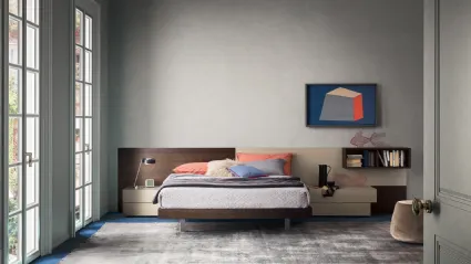 Letto con boiserie Suite System di Alf DaFrè