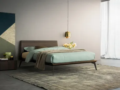 Letto di design in legno Xilo di Alf DaFrè