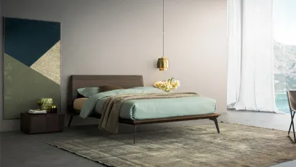 Letto di design in legno Xilo di Alf DaFrè