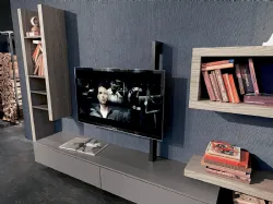 Mobile Porta TV Rack Flag in laccato opaco e legno di Fimar