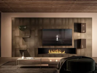 Parete Attrezzata con sistema pannelli modulari Caddy di Ronda Design