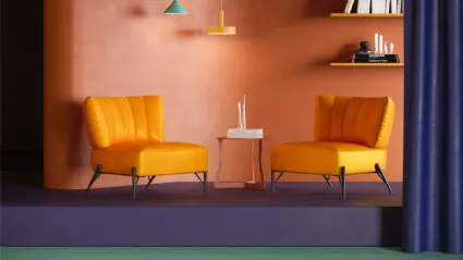 Poltroncina Bluma in pelle di Egoitaliano