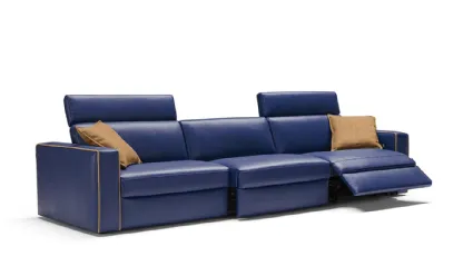 Divano relax lineare in pelle Kuby di Egoitaliano