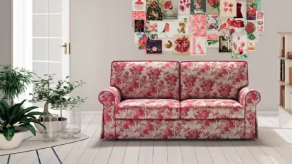 Divano lineare in tessuto con stampa floreale Love di Samoa