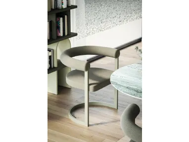 Sedia di design Dharma in tessuto e metallo di Ronda Design