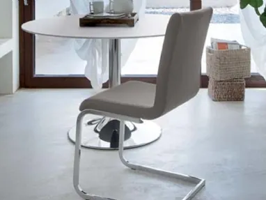 Sedia moderna in pelle Roxy di Domitalia