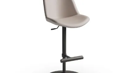 Sgabello in pelle con struttura in metallo verniciato Sonny SG YD di Midj