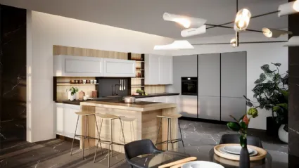 Cucina Classica  con penisola Asia 02 di Forma Cucine