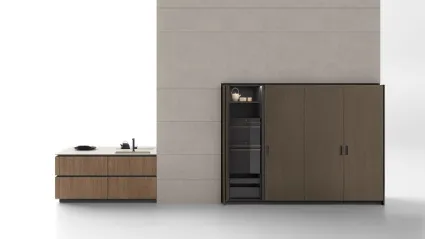 Cucina Moderna con penisola Ante Rientranti 03 di Valdesign