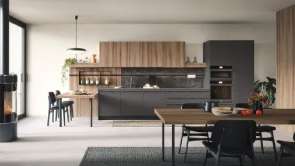 Cucina Moderna con penisola Colibrì Maniglia 04 di Forma Cucine
