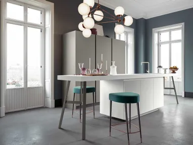 Cucina Moderne Logica L40 Laccato opaco Bianco di Valdesign