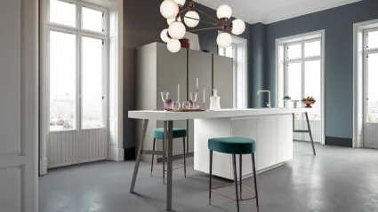 Cucina Moderne Logica L40 Laccato opaco Bianco di Valdesign