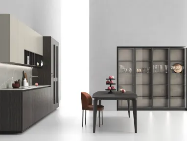 Cucina Moderne Logica L40 in Eukalipto Fossile di Valdesign