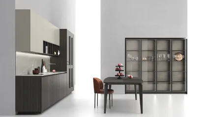 Cucina Moderne Logica L40 in Eukalipto Fossile di Valdesign