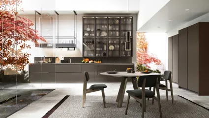 Cucina Moderne Logica L40 Fango Lucido di Valdesign