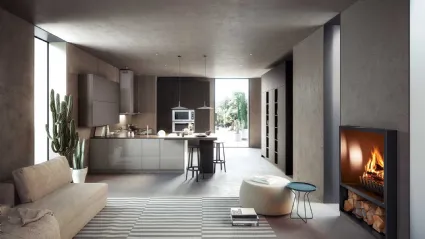 Cucina Moderne Logica LO Laccata Lucida di Valdesign