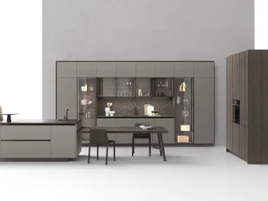 Cucina Moderne Logica LO Rovere Ghiro e laccato Arena di Valdesign