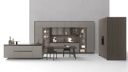 Cucina Moderne Logica LO Rovere Ghiro e laccato Arena di Valdesign