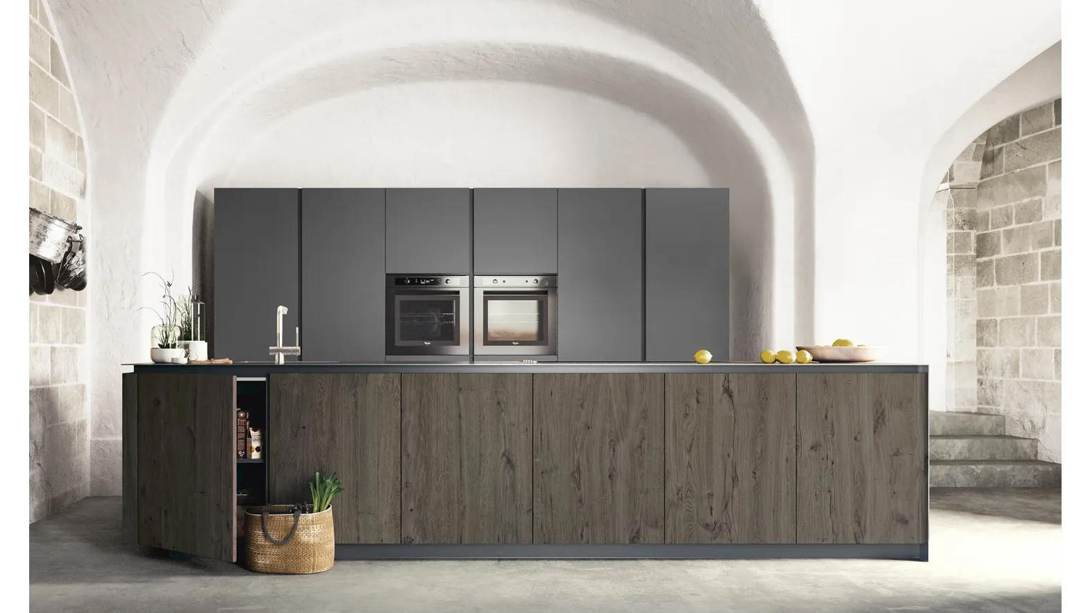 Cucina Moderne Logica LO in Rovere Ghiro di Valdesign