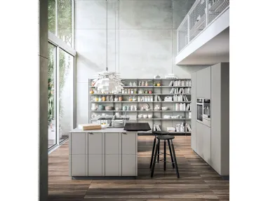 Cucina Moderna Maggiorana Platino Opaco di Valdesign