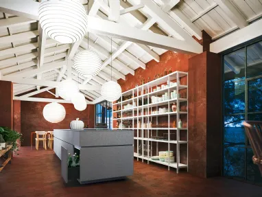 Cucina Moderne Soho finitura in Resina Cementizia Diorite di Valdesign