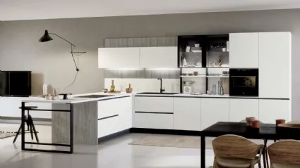 Cucina Moderna con penisola Trend Maniglia Home 04 di Forma Cucine