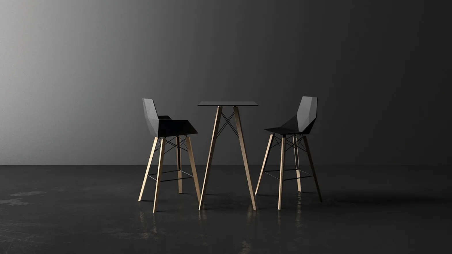 Sgabello da giardino Faz Wood Stool di Vondom