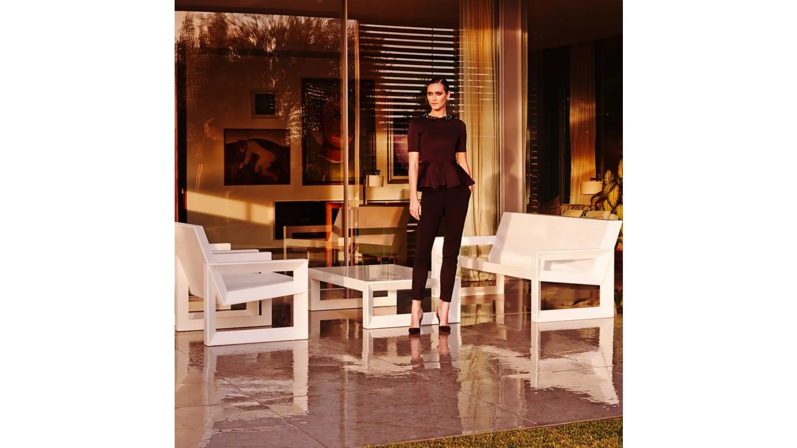 Divano da giardino Frame Sofa di Vondom