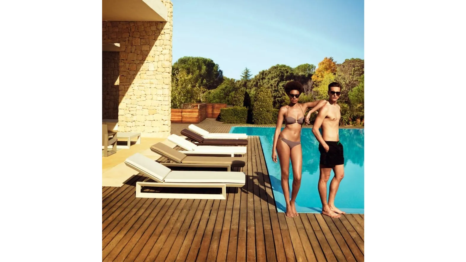 Sdraio da giardino Frame Sun Chaise di Vondom