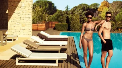 Lettino Frame Sun Chaise di Vondom