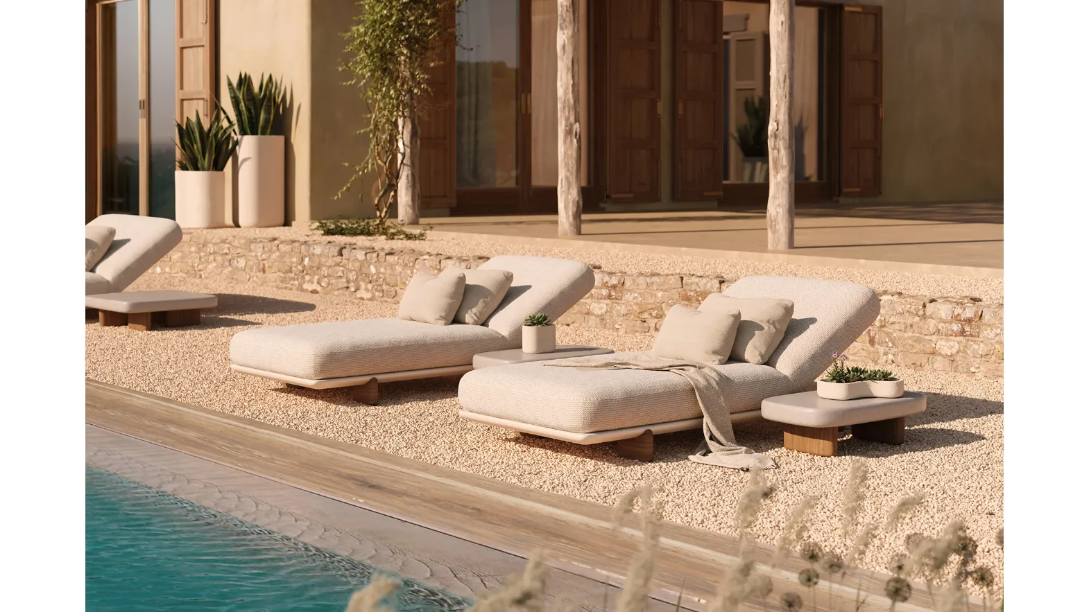 Lettino Milos Sun Lounger di Vondom