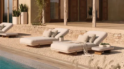 Lettino Milos Sun Lounger di Vondom