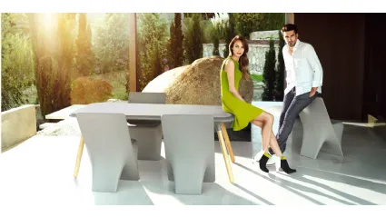 Tavolo da giardino Pal Table Wood Legs di Vondom