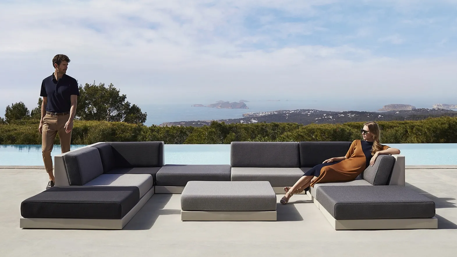 Divano da giardino Pixel Sofa Modular di Vondom