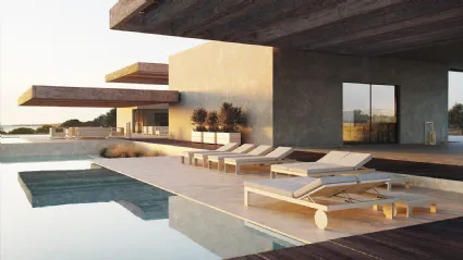 Lettino Posidonia Sun Lounger di Vondom
