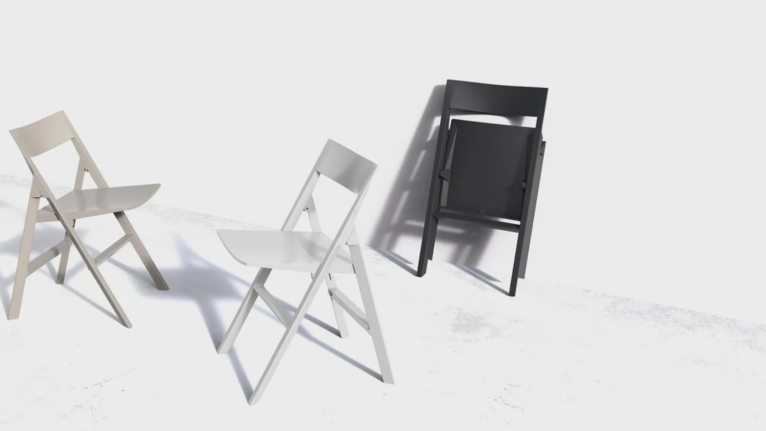 Sedia da giardino pieghevole Quartz Folding Chair di Vondom