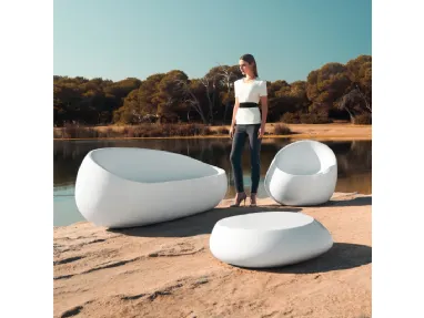 Divano da giardino Stone Sofa di Vondom